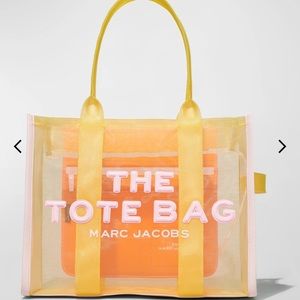 Marc Jacobs neon mesh tote bag